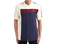 Fred Perry Abstract Panel Shirt - Overhemd Met Korte Mouw