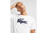 Heren Lacoste SPORT 3D Print Crocodile Jersey T-shirt in White Navy