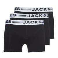 Jack & Jones Boxershorts SENSE Trunks 3-pack Zwart-L