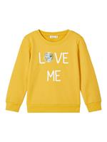 name it Girls Sweatshirt NMFLAPLANET Spicy Mustard