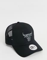 Newera Chicago Bulls Tonal Schwarz A-Frame Trucker Cap