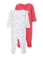 NAME IT 2-pack Drukknoop Pyjama Dames Rood
