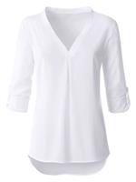 Ambria Longbluse mit V-Ausschnitt