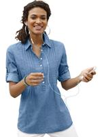 Casual Looks Bluse mit dekorativer Biesenverzierung