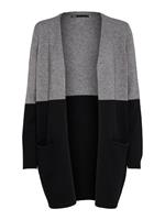 Long Knitted Cardigan Dames Grijs