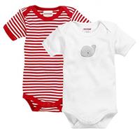 Playshoes Schnizler set 2 rompers korte mouw walvis rood