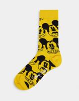 Happy Socks Face It Mickey Sokken, Geel