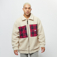 Southpole Sherpa Jacket beige/rot Größe XL