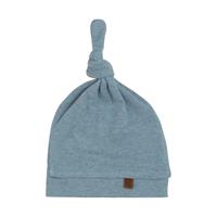 Baby's Only Knoopmutsje Melange - Stonegreen - 0-3 mnd - 100% ecologisch katoen