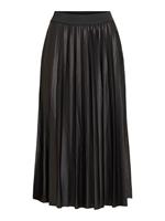 Vila Pleated Midi Skirt Dames Zwart