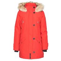 Vero Moda Parka, Kunstfell, Druckverschlüsse, für Damen, rot