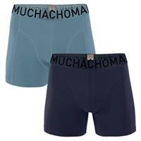 Muchachomalo 2 stuks Cotton Stretch Solid Boxer 