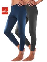 vivance active Legging met rubberen tailleband, loungewear (2-delig, Set van 2)
