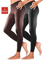 vivance active Legging met rubberen tailleband, loungewear (2-delig, Set van 2)