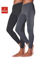 vivance active Legging met rubberen tailleband, loungewear (2-delig, Set van 2)