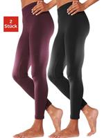 vivance active Legging met rubberen tailleband, loungewear (2-delig, Set van 2)