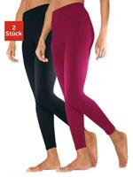 vivance active Legging met rubberen tailleband, loungewear (2-delig, Set van 2)