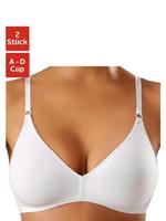 Petite fleur Bralette-bh zonder beugel van aangenaam zachte katoenkwaliteit, basic (Set van 2)