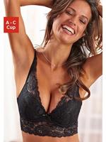 Lascana Bustier Push-up-bh van gebloemd kant, dessous