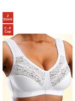 Petite fleur Steun-bh zonder beugels, met elegante kant, basic dessous (Set van 2)