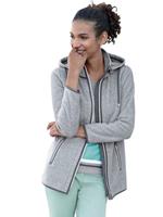 Casual Looks Fleece-Jacke mit kontrastfarbenen Details