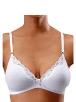 petite fleur Bralette-bh zonder beugels van katoen met kant (Set van 2)