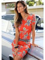 Lascana Strandjurk met alloverprint, kort t-shirtjurk, zomerjurk