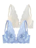 Petite fleur Push-up-bh in high apex-belijning, dessous (Set van 2)