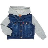 Levi's Jeansjacke, Kapuze, Used Look, für Babys, jeansblau/grau