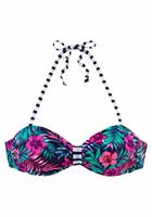 Venice Beach Bandeau-bikinitop Summer met contrastkleurige lus