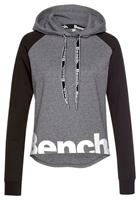 Bench. Loungewear Hoodie met kleurafgebakende mouwen en logoprint, loungepak, hoodie