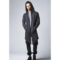 Urban Classics Long Hooded Open Edge Cardigan Strickjacken dunkelgrau Herren 