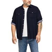 S.Oliver Regular Fit: Hemd mit Taschen Langarmhemden blau Herren 