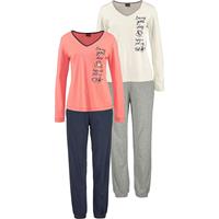 Vivance Dreams Pyjama met print opzij (4-delig, Set van 2)