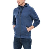 S.Oliver Sweatjacke mit Kontrast-Details Sweatjacken blau Herren 