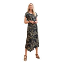 ANNA AURA Leinenkleid Kleid aus 100% Leinen Sommerkleider schwarz Damen 