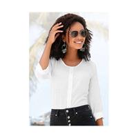 Buffalo Blouse zonder sluiting met knoopsluiting, basic, blouse met lange mouwen