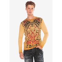 CIPO & BAXX Langarmshirt Langarmshirts gelb Herren 