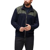 S.Oliver Strickjacke im Fabric Mix Strickjacken blau Herren 