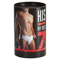H.I.S Slip Onderbroeken voor heren verpakt in een blik van katoenmix (blik, 7 stuks)