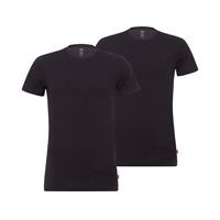 LEVIS  Herren T-Shirts, 2er Pack - Rundhals, Kurzarm, einfarbig Unterhemden schwarz Herren 