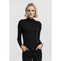 Urban Classics Ladies Turtleneck Longsleeve Langarmshirts schwarz Damen 