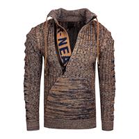 Rusty Neal 1/2 Rits Chunky Trui met Hoge Hals