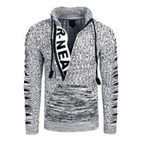 Rusty Neal 1/2 Rits Chunky Trui met Hoge Hals