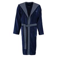 Bademantel Herren Kapuze Domenico marine blau - 493 Bademäntel blau Herren 