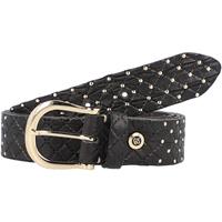 B.belt Lina Gold Nietengürtel Leder Ledergürtel schwarz Damen 