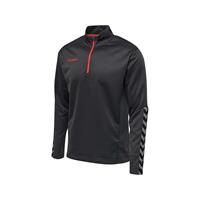 Hummel Trainingsshirt Authentic 1/2 Zip - Asfalt/Rood