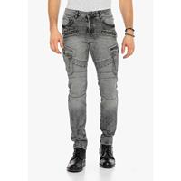 Röhrenjeans Jeanshosen schwarz Herren 