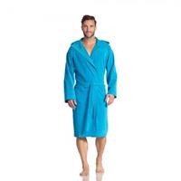 Vossen Bademantel unisex Kurzmantel mit Kapuze Texas turquoise - 557 Bademäntel blau Herren 