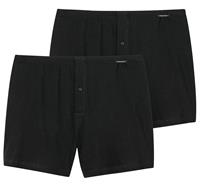 Schiesser 2-Pack heren wijde boxershort - Selected - 100% katoenen losse boxershort met sluiting